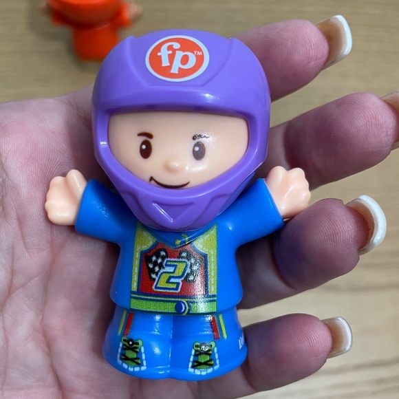 Fisher Price Little People Figures Pilot Louis Recycle Man Race Car Driver Lot 3 - Picture 6 of 11